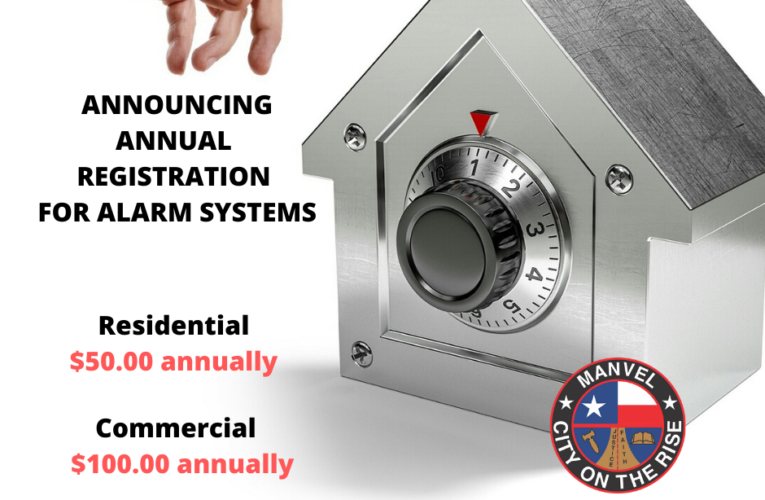 Remember to renew or get your alarm system permit.